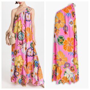 strapless open back dress Lilac Sweet Garden Maxi Dress – FARM Rio